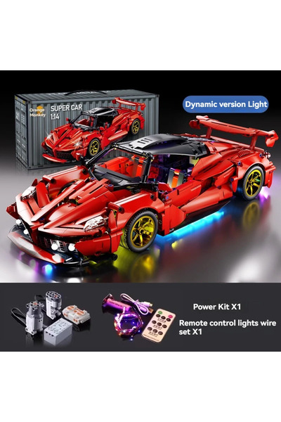 Choice5 Dynamic light 2025 MOC Technical City Red Racing Car Hypercar Model B...