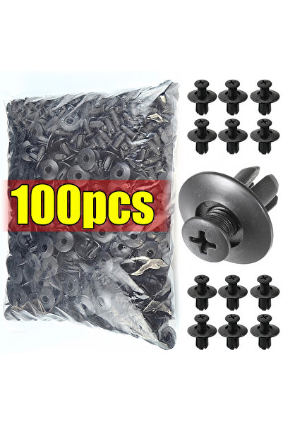Choice 100pcs 100pcs 8mm Plastic Push Pin Rivets Car Bumper Fender Liner Unde...