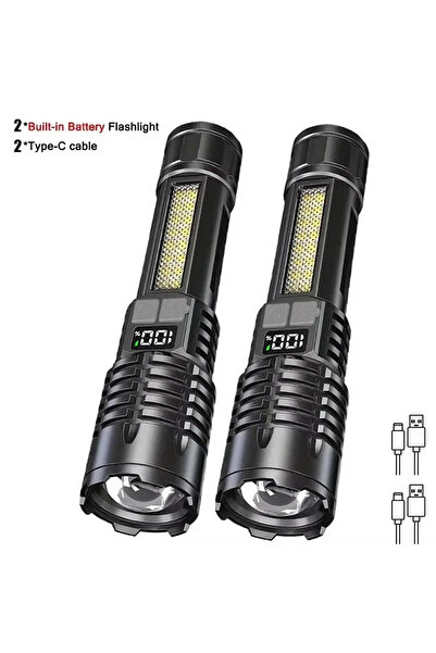 Choice1 XIWANGFIRE 2Pack High Power LED Flashlight Portable Zoom Torch Type-C...