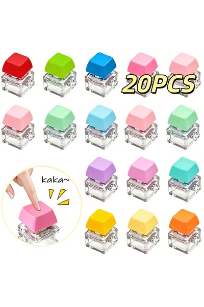 Choice4 random 20PCS 1-30Pcs Creative Single-Key Colorful 13-Color Square Pre...