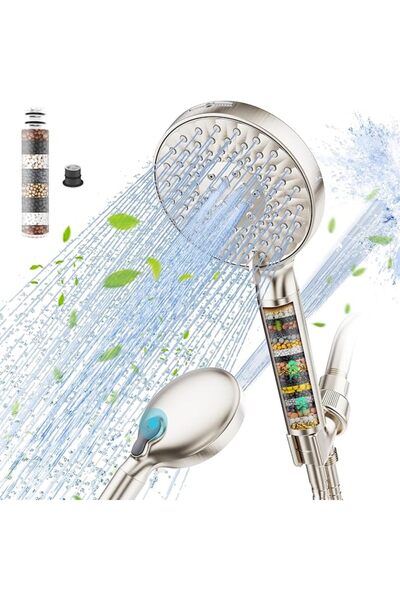 SR SUN RISE Handheld Shower Head with Water Filter, High Pressure 9 Spray Mod...