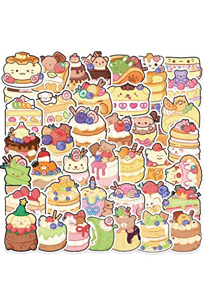 Choice 50PCS 50PCS Cute Cartoon Desserts Cakes Sushi Graffiti Stickers for Bi...