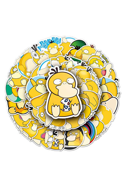 choice2 10PCS 10/30/50pcs Cute Pokemon Anime Psyduck Stickers Funny Decals To...