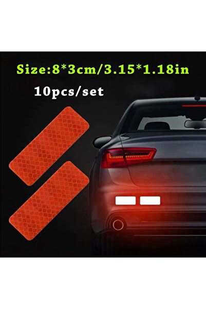 Choice1 orange 10pcs/set Car Bumper Reflective Safety Strip Stickers Car Refl...