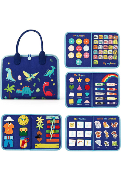 Choice1 Blue Montessori Toys Busy Board Sensory Activity Developing Board for...