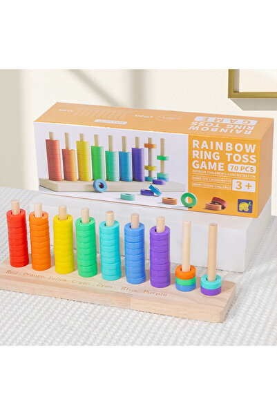 Choice Light Grey Wooden Montessori Colors Cognitive Matching Game Early Lear...