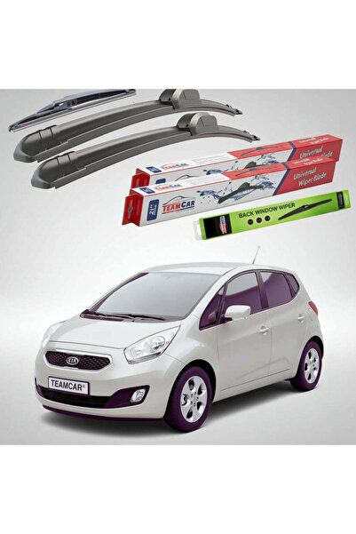 TEAMCAR Wipers Kia Venga YN Hatchback 2010-2019 | Front and Rear Flat Set – T...