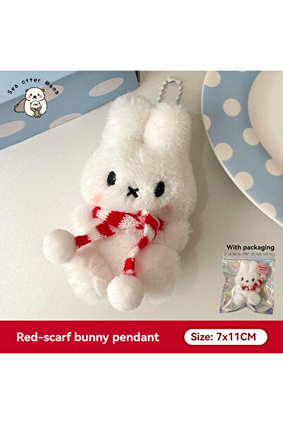 Choice1 D 1/4 Pcs Cute Cartoon Scarf Miffy Rabbit Doll Pendant Plush Toy Miff...