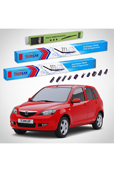 TEAMCAR Wipers Mazda 2 DY 2003-2005 | Front and Rear Set Flat Premium – TeamCar®