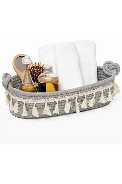 GENERAL Small Paper Baskets Woven from Cotton Rope for Organizing and Decorat...