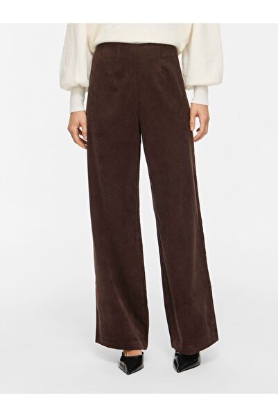 VILA High Waisted Trousers VICOURDIE Corduroy