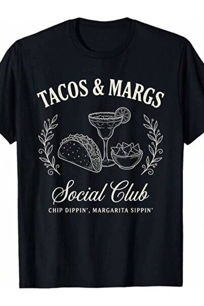 29CUN تي شيرت Tacos & Margs Social Club Chip Dippin' Margarita Sippin' للسيدا...