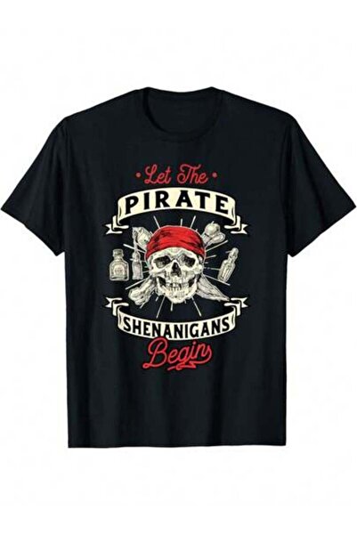 2BIR Let The Pirate Shenanigans Begin - Crossbones Freebooter T-ShirtMen's Co...