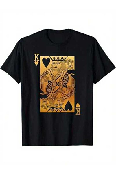 2BIR King Of Hearts Card T-Shirt T-Shirt, 100% Cotton, Halloween Thanksgiving...