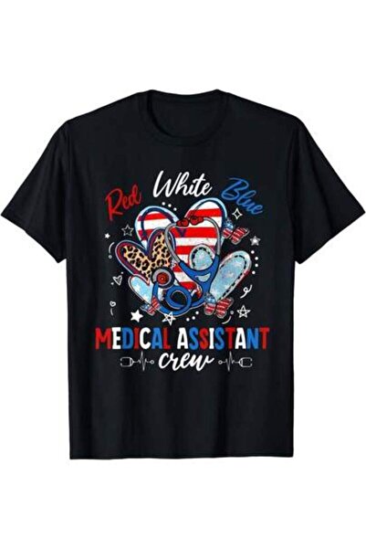 kai22 Funny 4th Of July Assistant Crew T-Shirt - Red White & Blue Patriotic G...