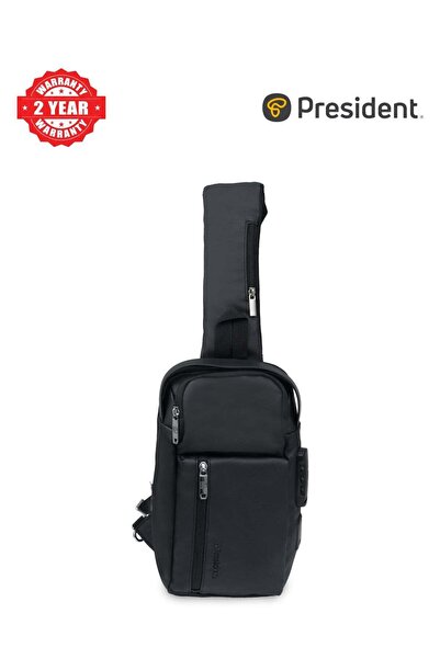 President Premium Chest Crossbody Bag Small Shoulder Backpack for Men ( BLACK...
