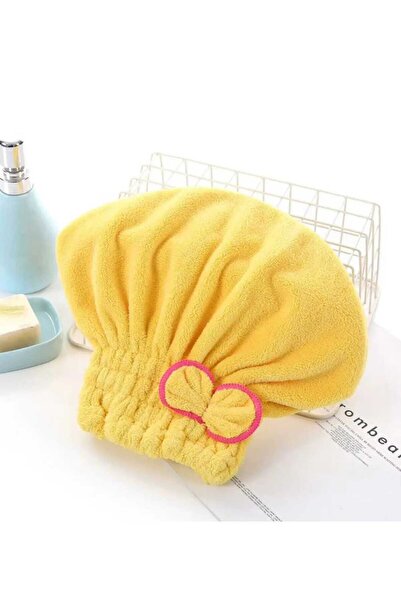 ASEL PLAST Peluş Mikrofiber Saç Kurulama Bonesi Havlusu Fiyonklu, Pratik Saç ...