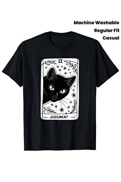 kai22 Card T-Shirt - Cat, Judgement Arcana Symbol Inspired Manga Style Design...