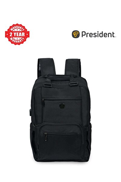 President Premium Multi-function Backpack 18" (BPP2790) BLACK