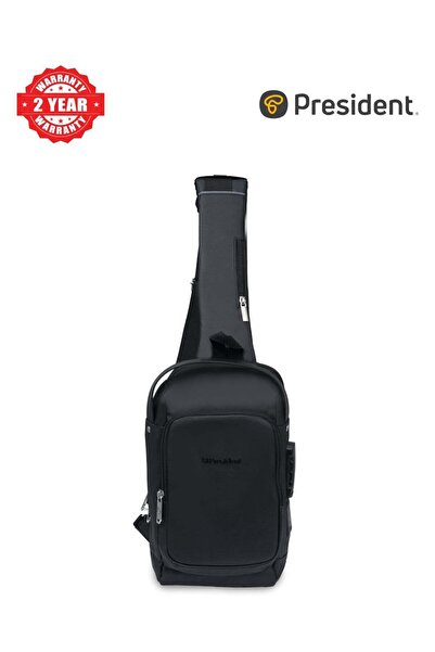 President Premium Chest Crossbody Bag Small Shoulder Backpack for Men ( BLACK...