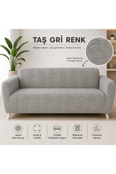 BASHTUGH TİCARET 3-Seater Sofa Cover a Quality Single Piece Sofa Cover Washab...