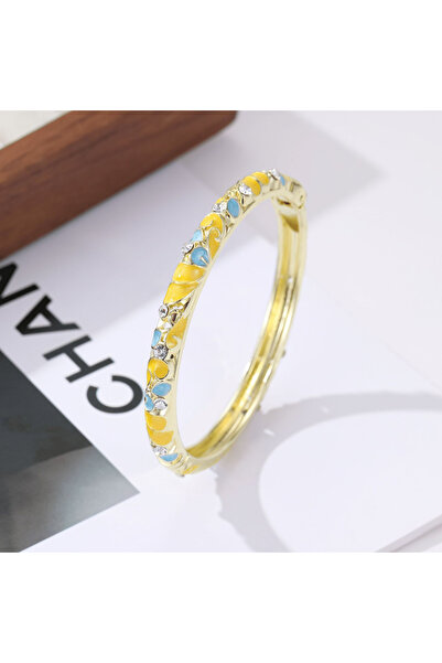 Choice15 58-60mm Titanium Plated Vintage cloisonné color-block flower oil-dro...