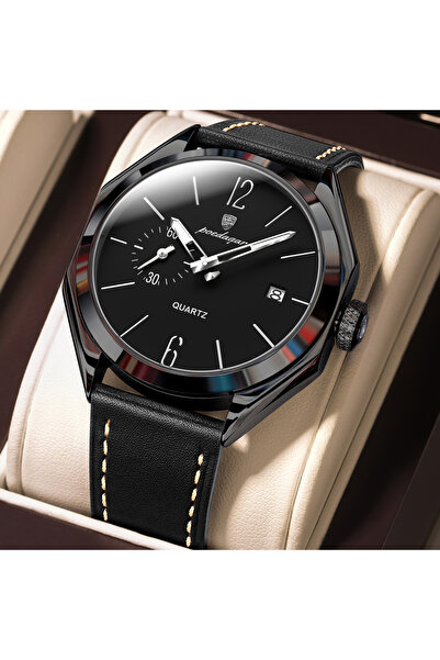 Choice3 689 Black Black Original Fashion Male Wristwatch Leather Quartz Busin...