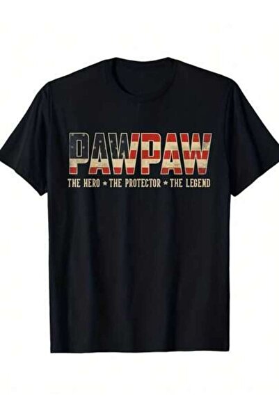 29CUN Vintage USA Flag Pawpaw Hero Legend T-Shirt - Soft Breathable cotton Cr...