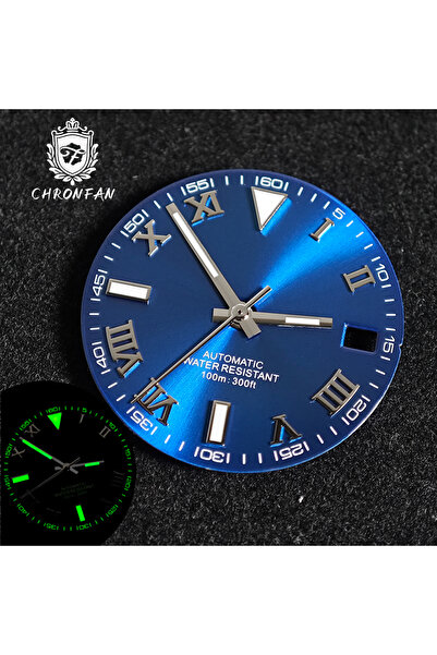 Choice D-05 A set 29mm Wimbledon Style Roman Numeral blue Sunburst Dial Watch...