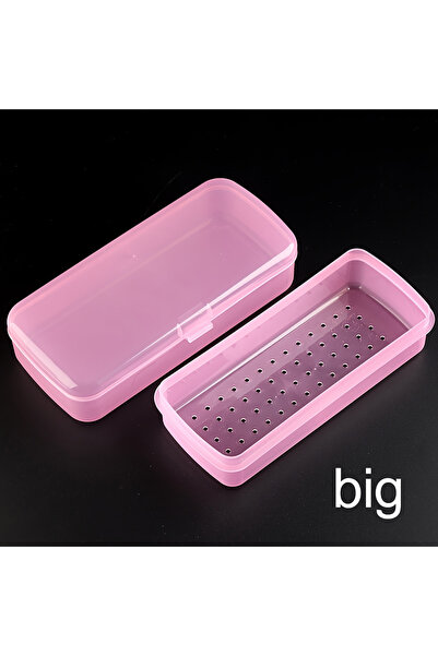 Choice3 Pink big Portable Nail Salon Disinfection Box Transparent Pink Disinf...