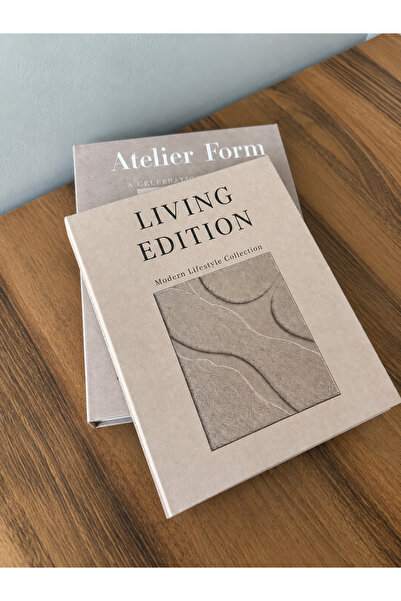 Generic Brand Set of 2 Decorative Book Boxes – Living Edition & Atelier Form |   Modern Decorative Book, Storage Box, Living Room & Coffee Table Decor