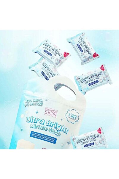 Hikari Skin Essentials Ultra Bright Miracle Soap 5 Bars 75g Each, Niacinamide...
