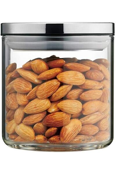 GENERAL Meukaro Glass Food Storage Containers with Bamboo Lid Jar 2 Piece Pac...