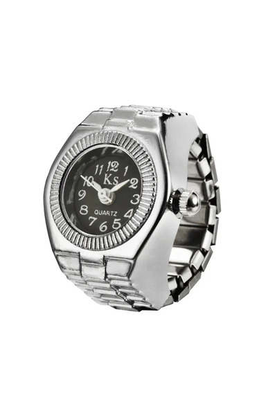 Choice16 Style 06 Vintage Punk Finger Watch Mini Elastic Strap Alloy Watches ...