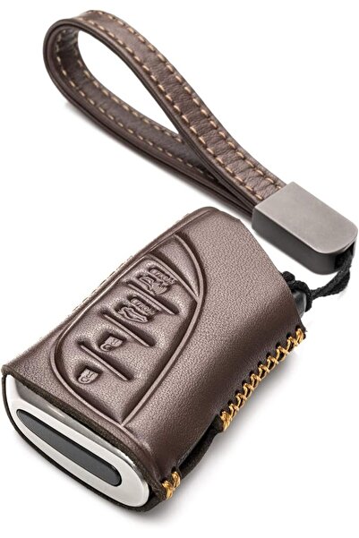 GENERAL غطاء مفتاح تحكم عن بعد مصنوع من جلد للسيارة من فيتوديكو (4 أزرار، أسود)