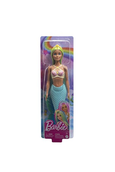 mattel BARBIE DREAMTROPIA PAPUSA ΓΟΡΓΟΝΑ ΜΕ ΚΙΤΡΙΝΟ ΚΟΡΣΕΤ ΚΑΙ ΜΠΛΕ ΟΥΡΑ