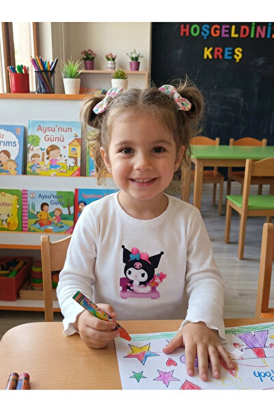 Genel Markalar KIROMİ BASKILI KIZ BEBEK BEYAZ TŞÖRT