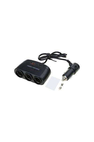 OEM Adaptor Brichetă Auto 120W, 2 x USB + 1 x USB-C PD