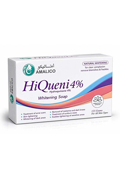 Amalico HiQueni 4% Whitening Soap 125g Hydroquinone Brightening Soap for Dark...