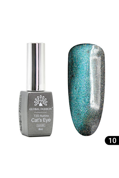 global fashion Βερνίκι νυχιών ημιμόνιμο Cat eyes 72D Aurora, 10