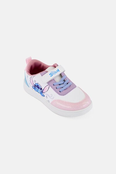 Disney Kids Girl Stitch Velcro Closure Casual Shoes, Multicolor