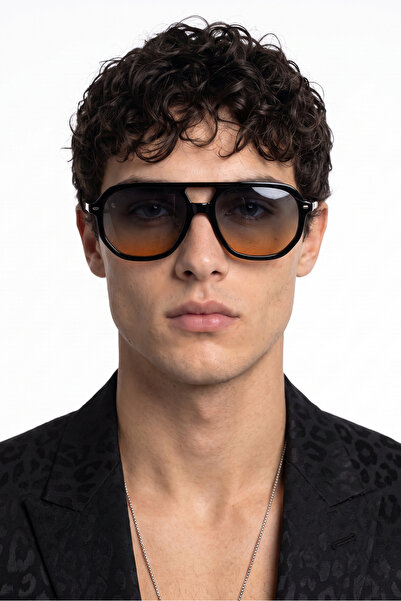 Bilge Karga Elvis Black Blue Orange Men's Sunglasses