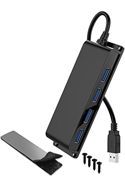 GENERAL موزع USB 3.0 بـ4 منافذ، موزع USB رفيع للغاية، موزع مكتب محمول متعدد ا...