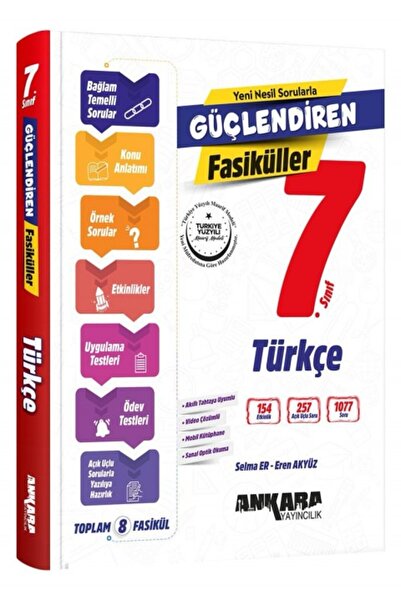 Ankara Yayıncılık 7. Sınıf Güçlendiren Türkçe Fasiküller