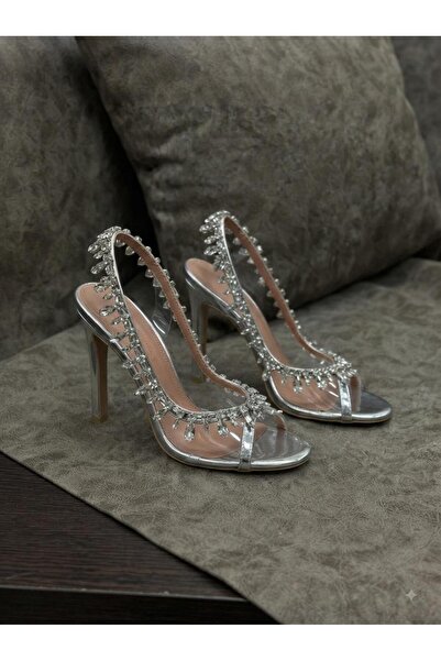 MİOARA Bade taşlı şeffaf stiletto