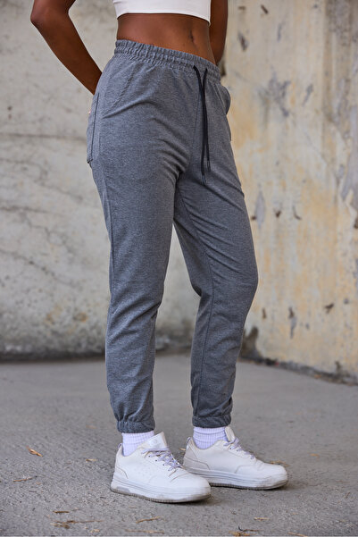 Superbluemexico Women's Jogger Pants with Elastic Waist and Cuffs
