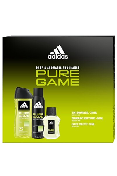 adidas Set Pure Game, apă de toaletă 50 ml + deodorant 150 ml + gel de duș 25...