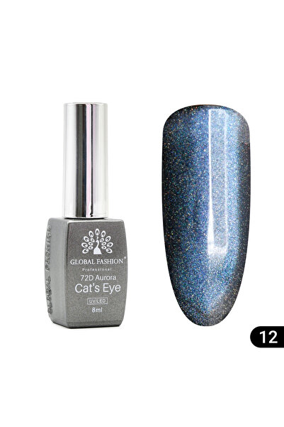 global fashion Βερνίκι νυχιών ημιμόνιμο Cat eyes 72D Aurora, 12