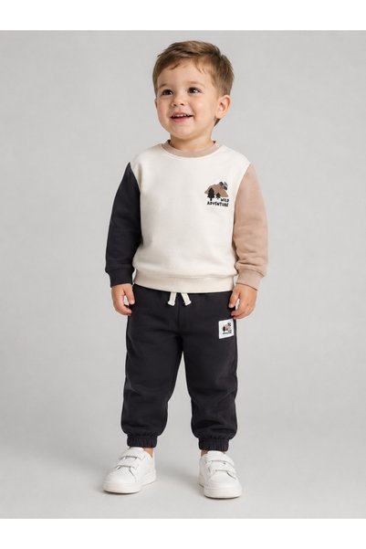 Victor and Jane Baby Boys "Wild Adventure" Sweatshirt & Jogger Pants Set