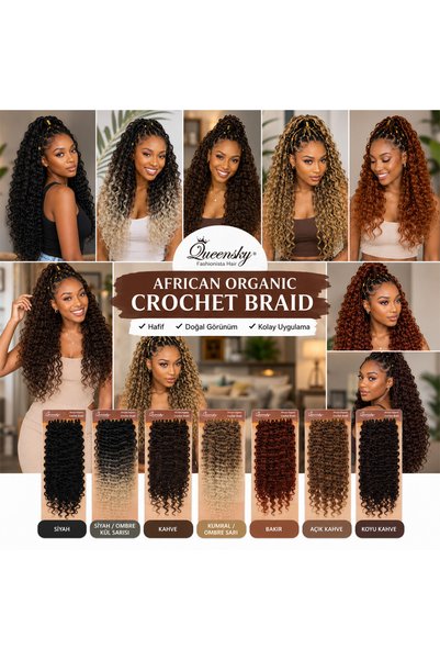 Generic Brand QueenSky Păr Afro ondulat / 75 cm / 240 g / Cafeniu închis